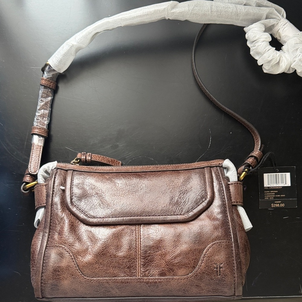 Frye Rich Brown Leather Crossbody Bag